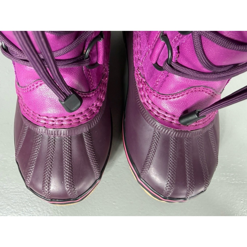 Sorel Joan of Arctic Girls Tall Suede Waterproof Boots Pink Faux Fur‎ US Size 1 - Picture 7 of 9
